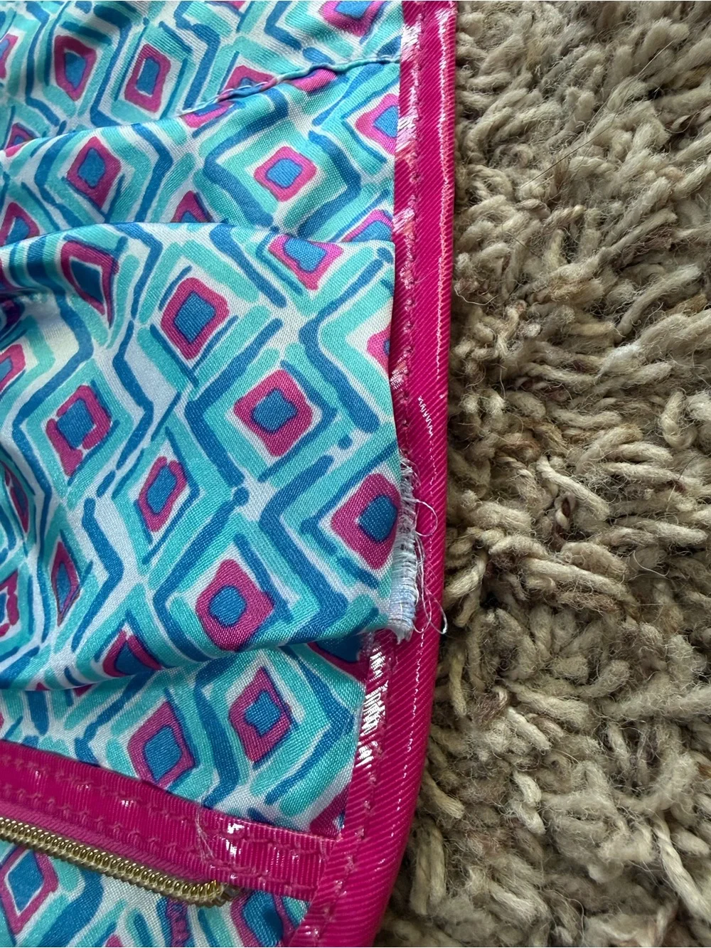 Lilly Pulitzer for Target My Fans Hanging Valet Cosmetic Travel Toiletry Bag